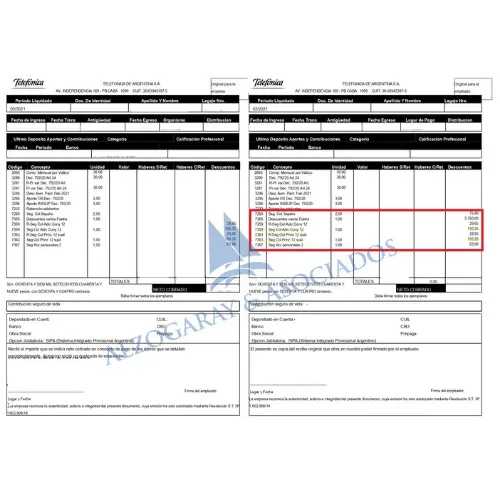 RECIBO DE SUELDO TELEFONICA ARG S.A